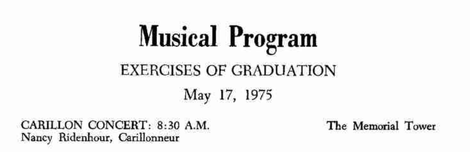 1975 commencement program