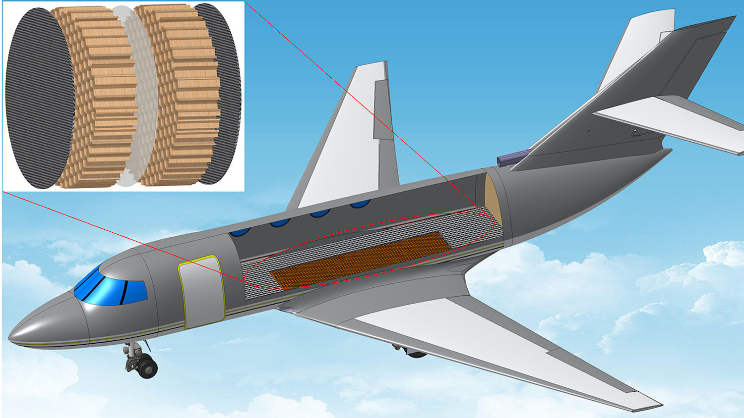 Image of a new airplane membrane design