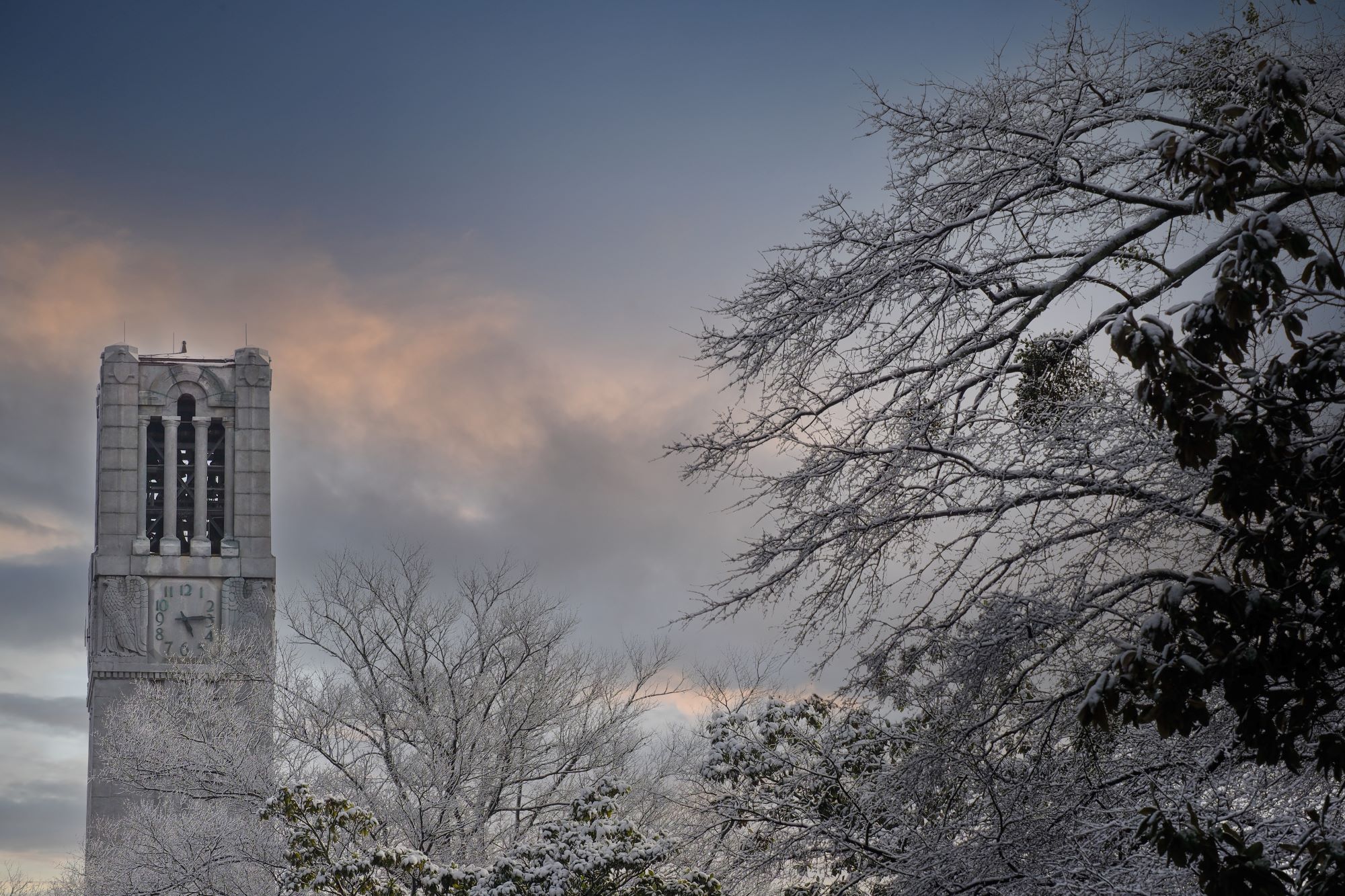 belltower in winter