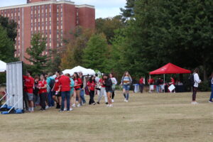 students lining up to take part in Pack Appreciation Day