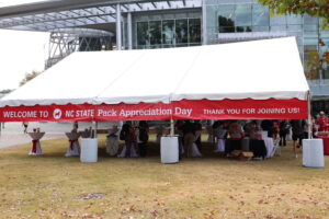 The Pack Appreciation Day tent