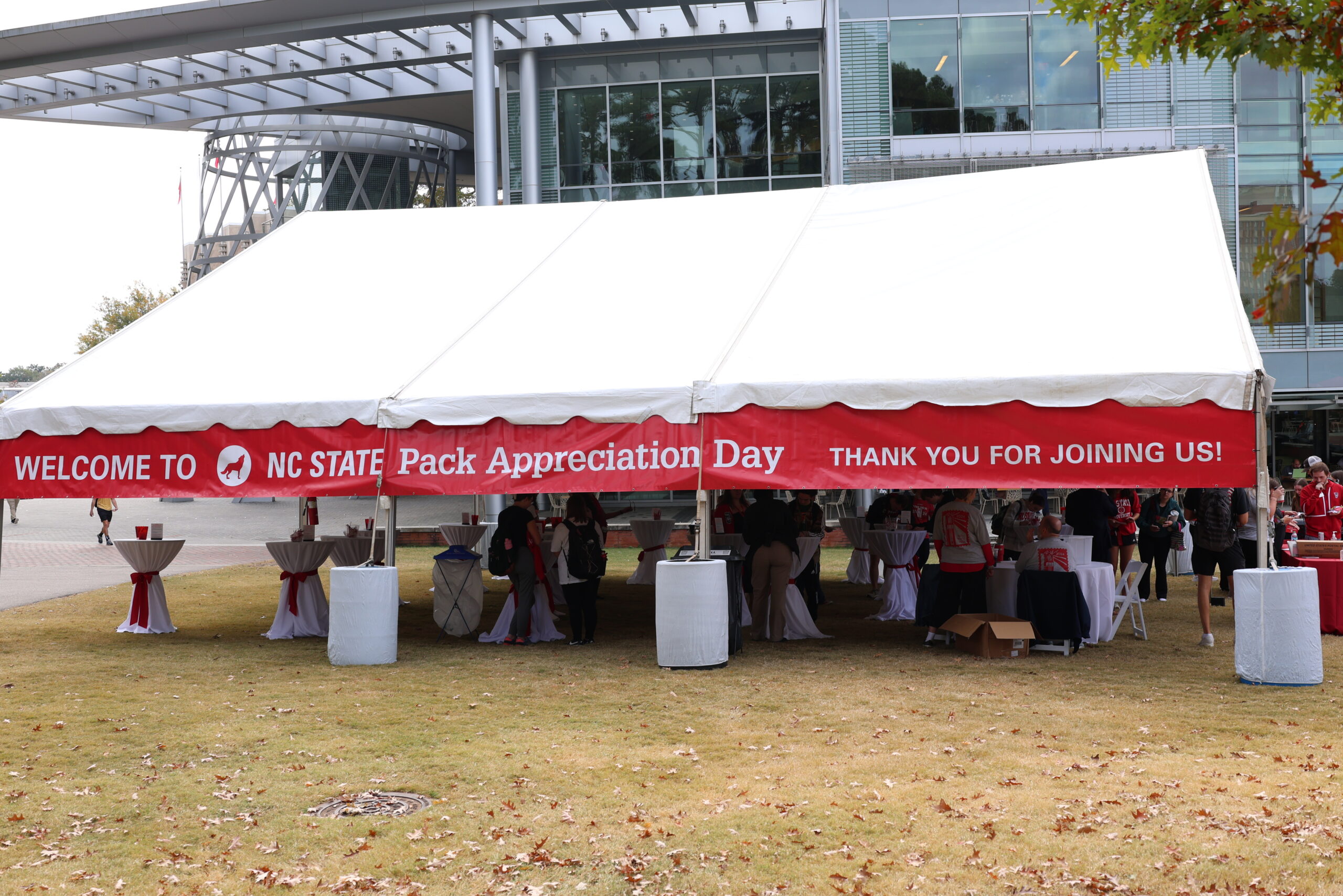 The Pack Appreciation Day tent